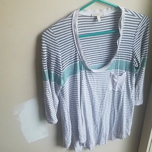 Bordeaux silk cotton tee